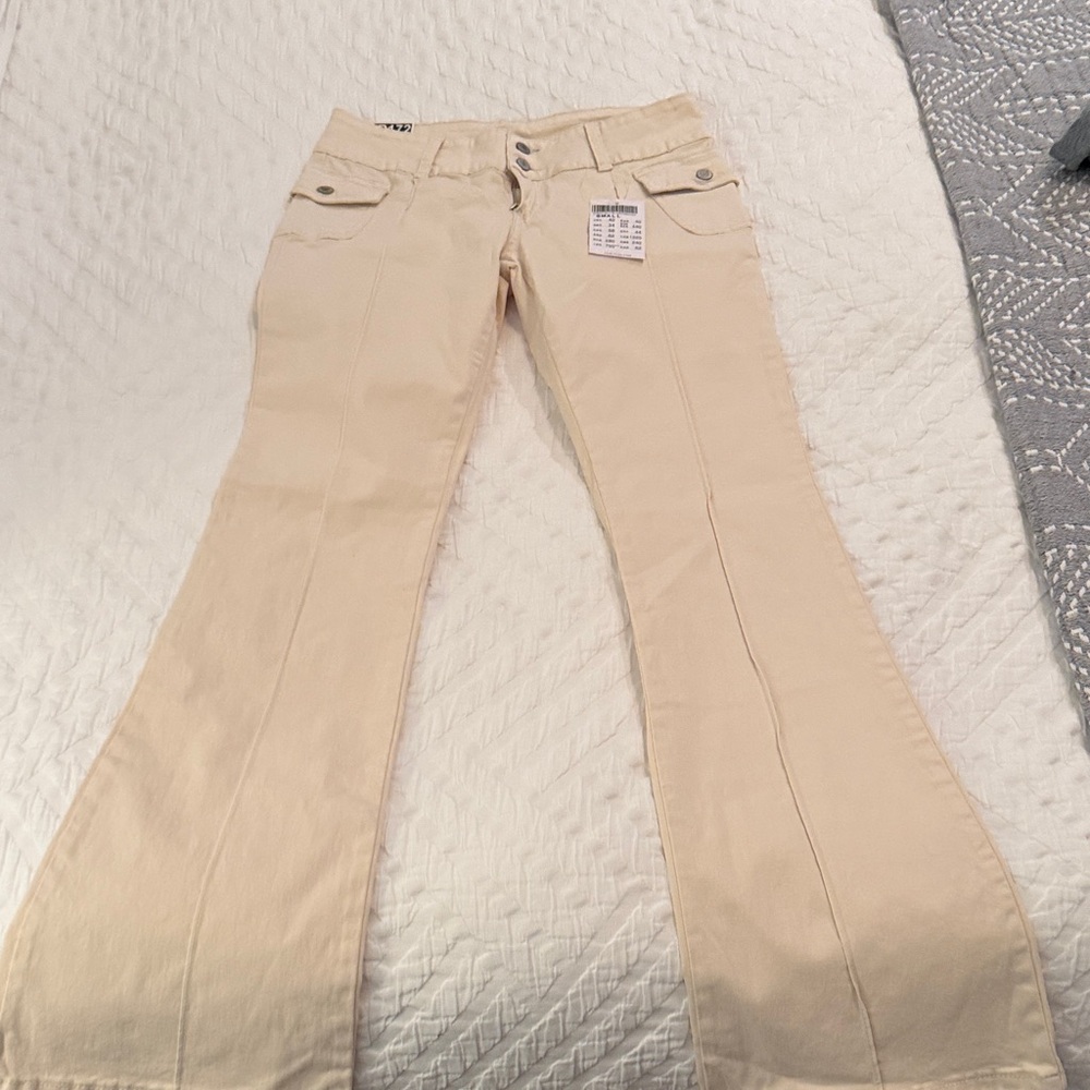 Garage Cream Boot Cut Pants